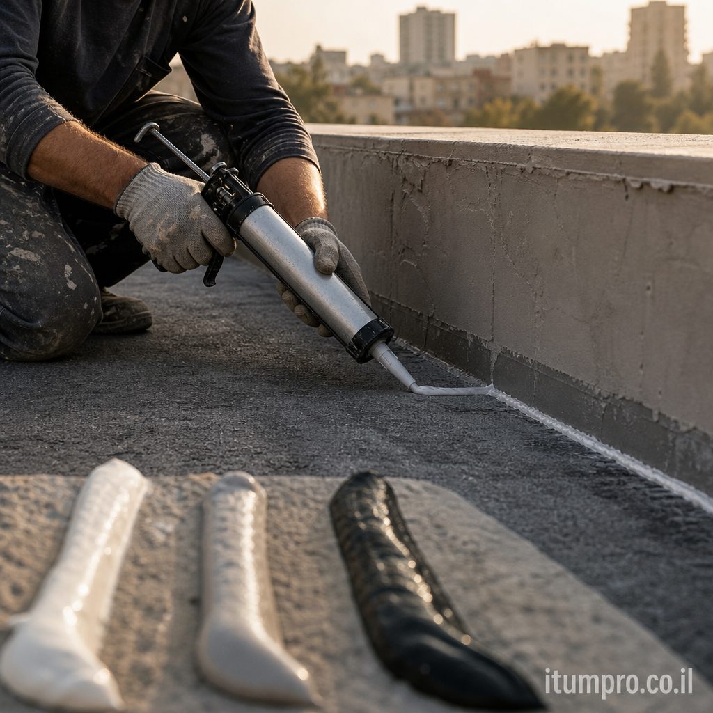 חומרי איטום אקריליים, פוליאוריטניים וביטומניים: מה ההבדל